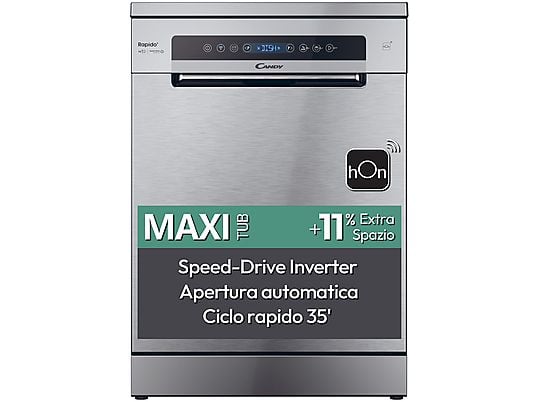 Lavastoviglie Candy CF 4C6F0X 59,7 cm Libera installazione 14 coperti Motore Inverter Classe C