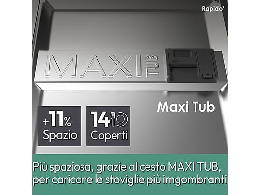 Lavastoviglie Candy CF 4C6F0X 59,7 cm Libera installazione 14 coperti Motore Inverter Classe C