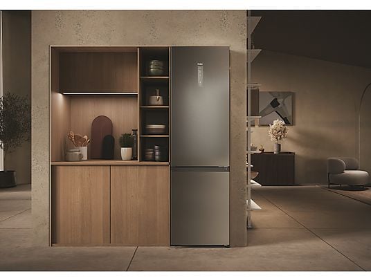 Frigorifero Combinato Haier HDPW3620DNPK 2D 60 Serie 3 PRO 205 cm 5 ripiani No Frost Luce Led Classe D Silver