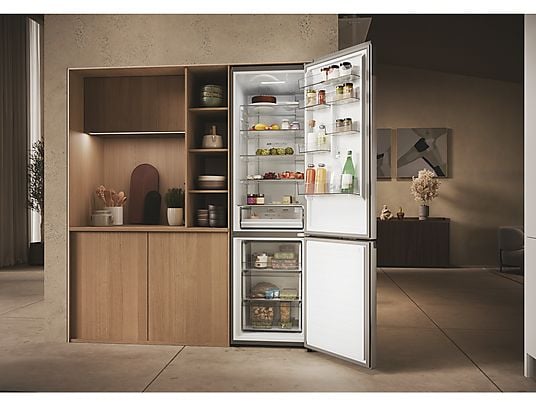 Frigorifero Combinato Haier HDPW3620DNPK 2D 60 Serie 3 PRO 205 cm 5 ripiani No Frost Luce Led Classe D Silver