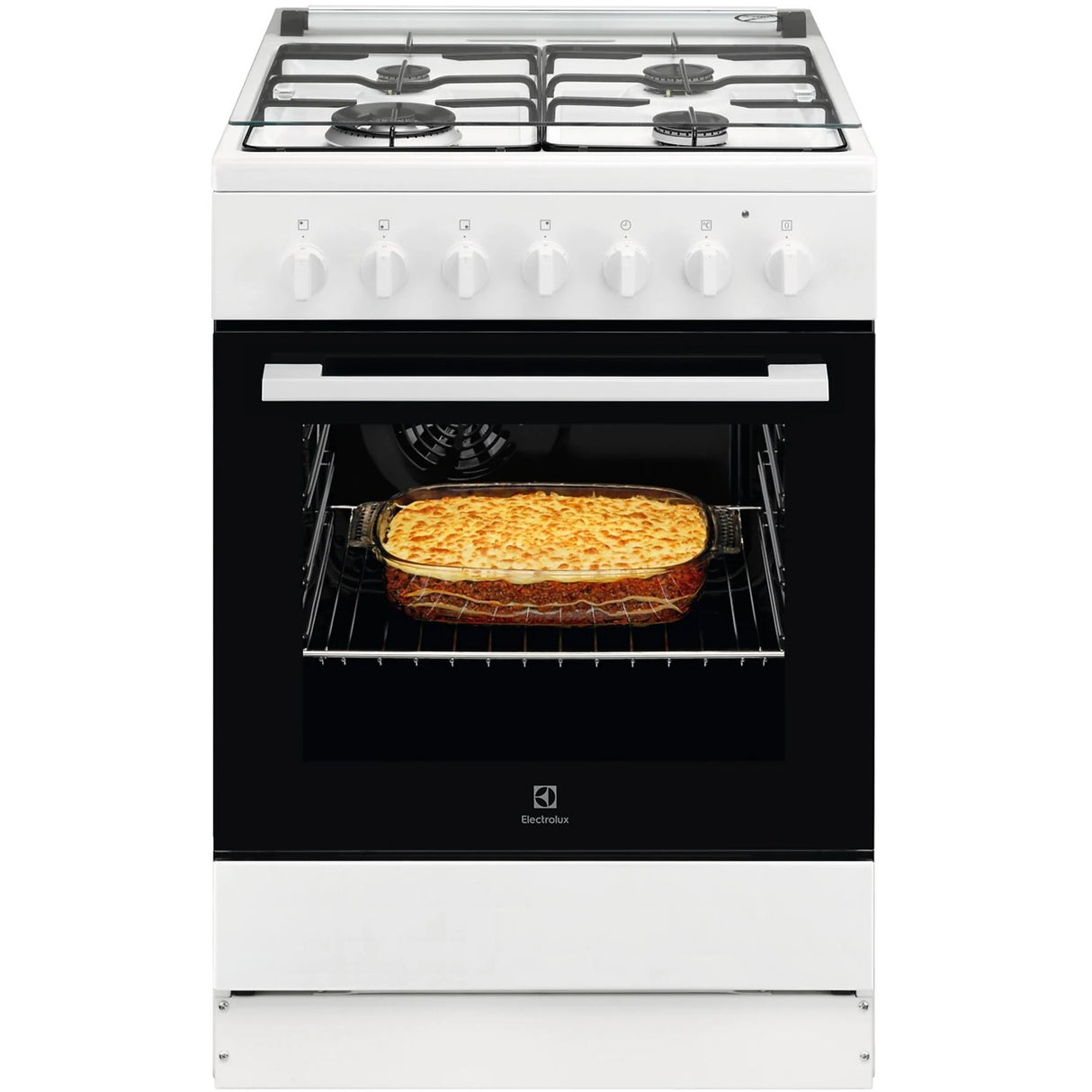 Cucina Electrolux LKK620010W 4 Fuochi Gas Forno Elettrico Ventilato Colore Bianco Classe A