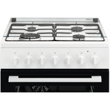 Cucina Electrolux LKK620010W 4 Fuochi Gas Forno Elettrico Ventilato Colore Bianco Classe A