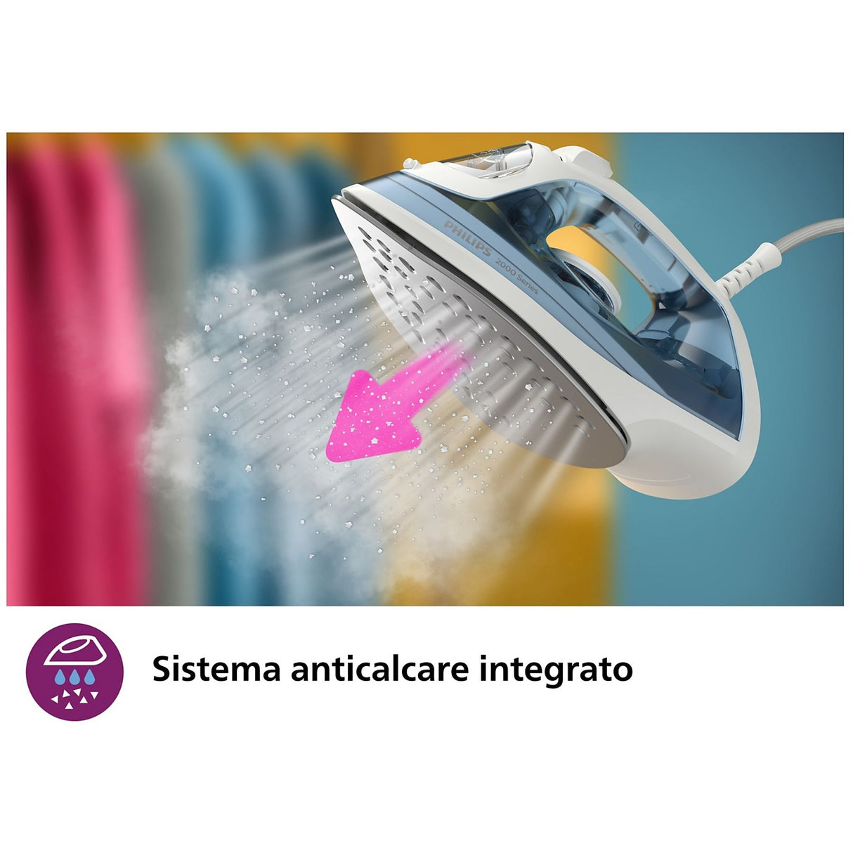 Ferro Da Stiro Philips DST2010/20 A Vapore 2000W Colore Azzurro