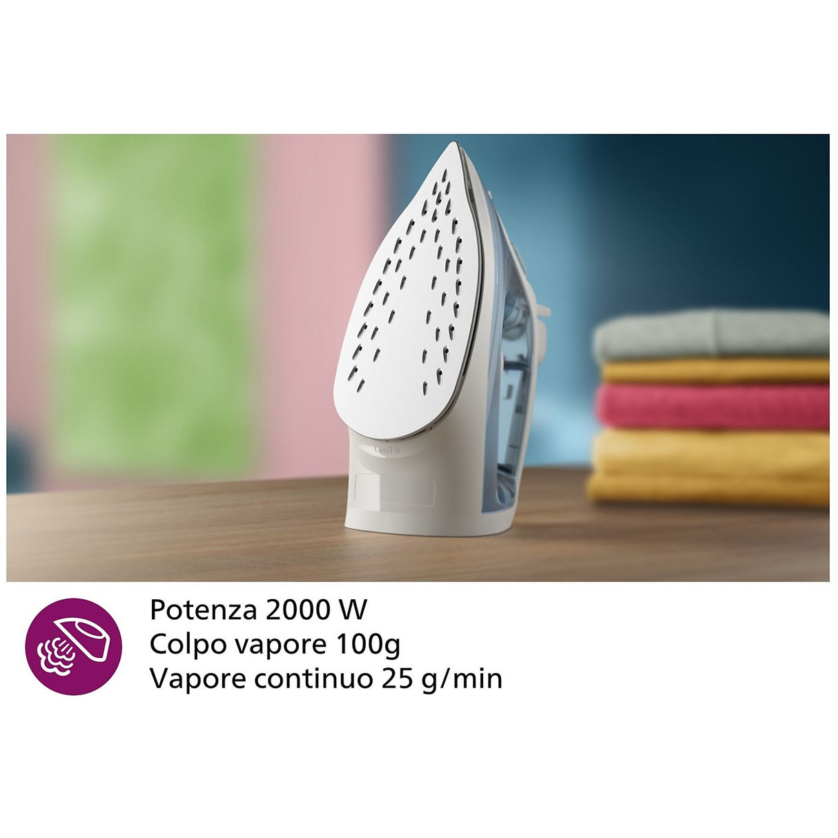 Ferro Da Stiro Philips DST2010/20 A Vapore 2000W Colore Azzurro