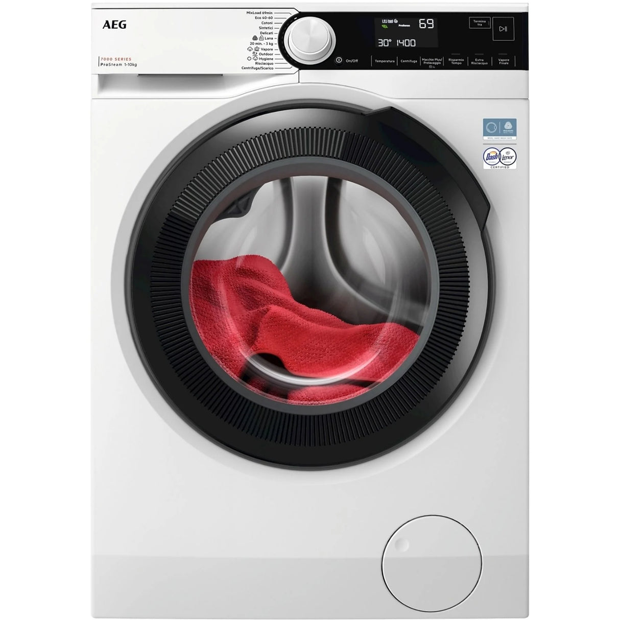 Lavatrice AEG LR7FD104B Carica Frontale 10kg Classe A-40% 1400giri Motore Inverter