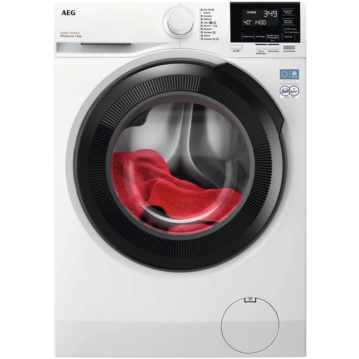 Lavatrice AEG LR6FG84 Carica Frontale 8kg 1351 Giri/min Series 6000 Motore Inverter Classe A