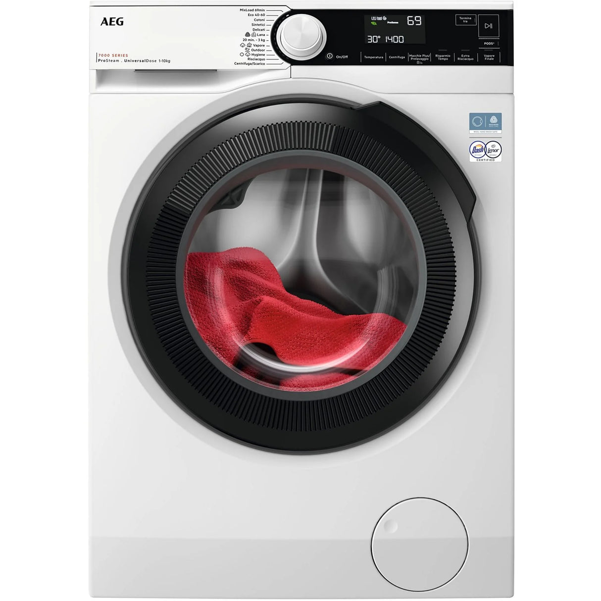 Lavatrice Aeg LR7FD104V 10KG Classe A Centrifuga 1400 giri Inverter Vapore Series 7000 ProSteam