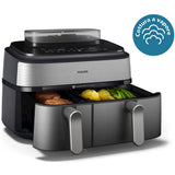 Friggitrice Ad Aria Philips NA555/00 Dual a Vapore Capacità 9 Litri