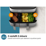 Friggitrice Ad Aria Philips NA555/00 Dual a Vapore Capacità 9 Litri