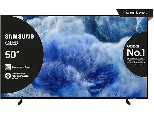 TV QLED Samsung QE50Q8FAAUXZT 50'' 4K Smart TV Processore Q4 AI Color Booster Pro OTS Lite AirSlim Classe E