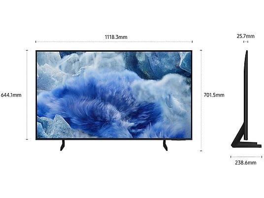 TV QLED Samsung QE50Q8FAAUXZT 50'' 4K Smart TV Processore Q4 AI Color Booster Pro OTS Lite AirSlim Classe E