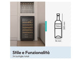 Cantinetta Candy CWC034 34 bottiglie 5 ripiani Nero classe G