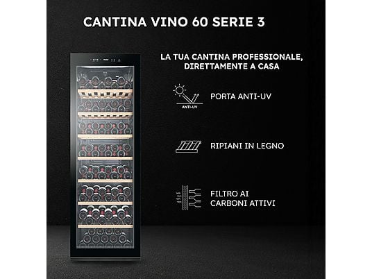 Cantinetta HAIER HWS188GAE 188 Bottiglie 7 Ripiani Black Classe G