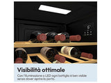 Cantinetta vino Candy CWC023 23 bottiglie 47,5 cm ripiani legno LED Classe G