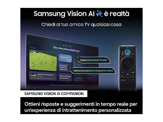 Smart TV OLED Samsung QE77S95FATXZT 77" 4K Vision AI Processore NQ4 AI Gen3 Glare Free OLED HDR Pro Dolby Atmos Classe F