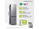 Frigorifero combinato Samsung RB38C607AS9/EF 203 cm 387 L 5 ripiani No Frost Metal Inox Classe A