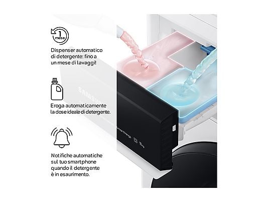 Lavasciuga Samsung WD90DG6G94BBU3 9+5 Kg Slim 48 cm EcoDosatore Smart Control Nero Classe A-10%/E