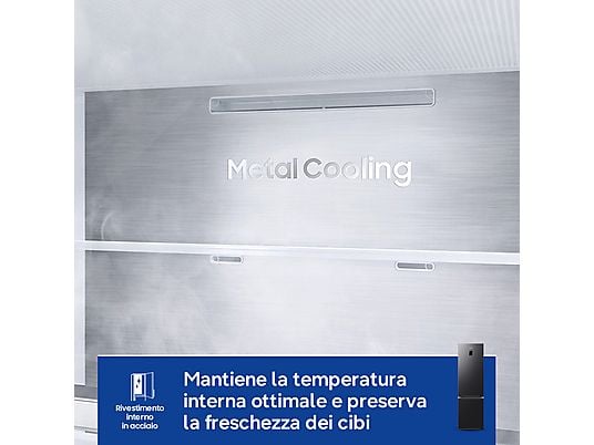 Frigorifero combinato Samsung RB38C776CB1/EF 203 cm 390 L No Frost Wi-Fi Antracite Classe C