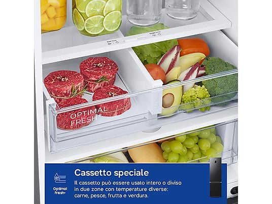 Frigorifero combinato Samsung RB38C776CB1/EF 203 cm 390 L No Frost Wi-Fi Antracite Classe C