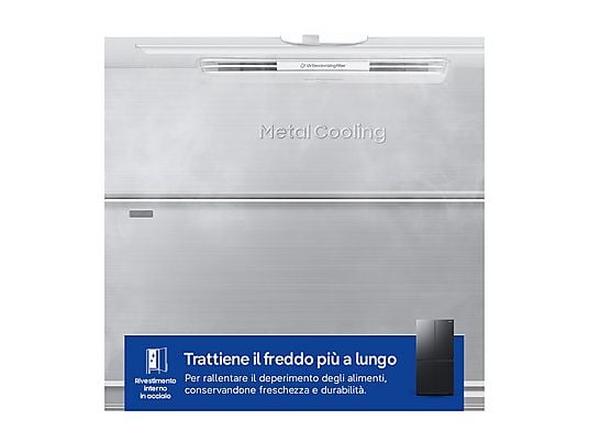 Frigorifero americano 4 porte Samsung RF65DG960EB1EF 646 L No Frost WiFi Beverage Center Dual Auto Ice Maker Classe E