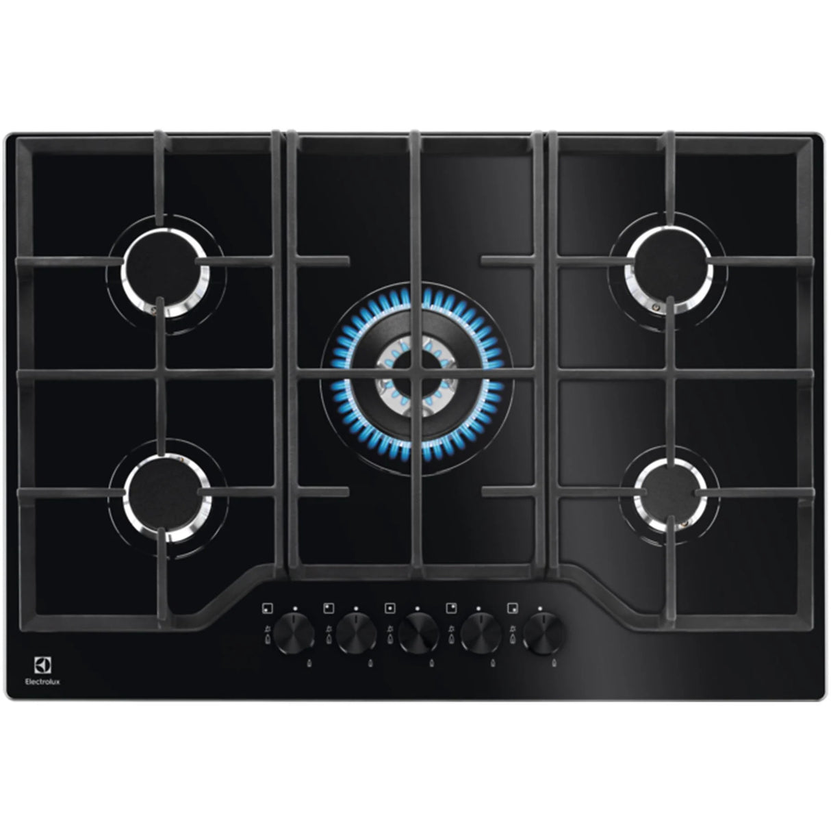Piano Cottura A Gas Electrolux EGG7536K 75Cm 5 Fuochi Nero