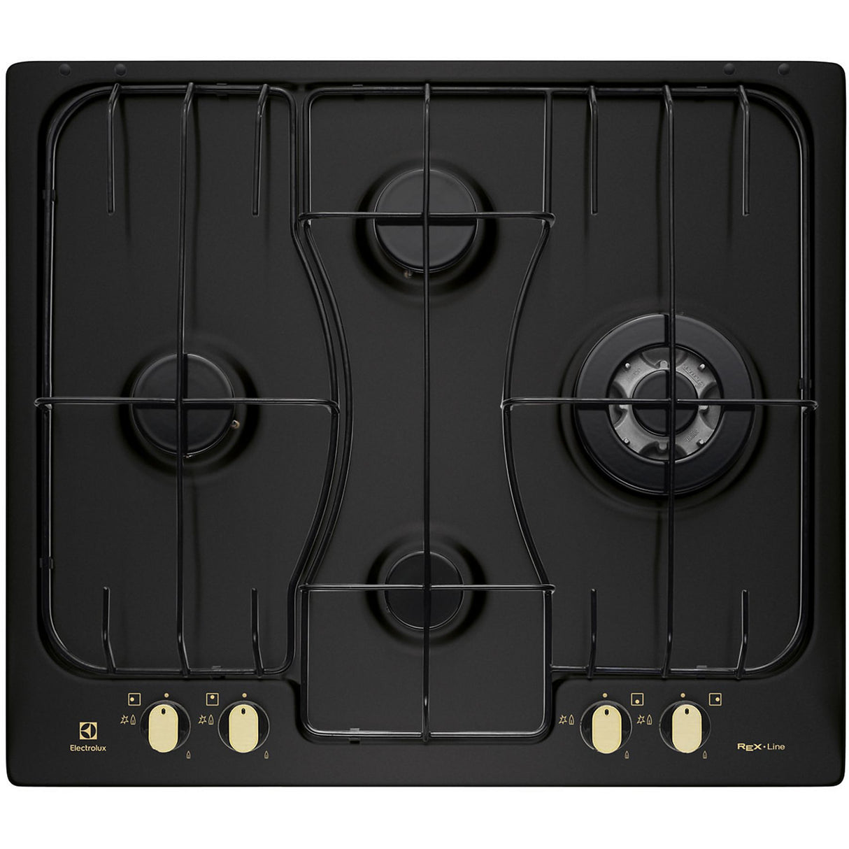 Piano Cottura A Gas Electrolux RGG6243LOR 60 Cm 4 Fuochi Smaltato Nero