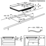 Piano Cottura Induzione Electrolux LIL83443 80Cm 4 Zone Colore Nero