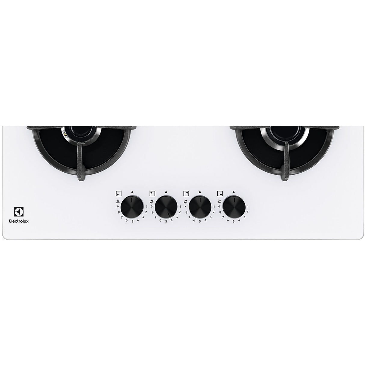 Piano Cottura A Gas Electrolux EGG64272W 60Cm Vetro Bianco 4 Fuochi
