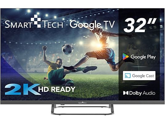 TV LED Smart Tech 32HG01VC Smart TV 32" HD Ready Google TV Classe Energetica E