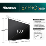 TV Hisense 100E7NQNOPRO PRO TV 100" QLED Piatto UHD 4K