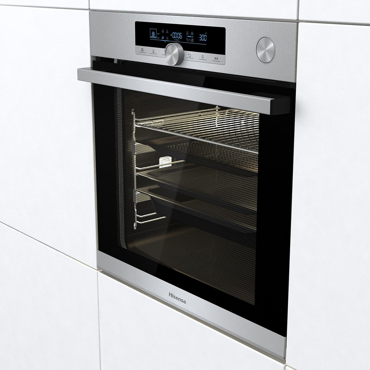 Forno Hisense BSA66334PX Da Incasso Classe A+  Capacità 77 L 3500 W Inox Pirolitico Vapore