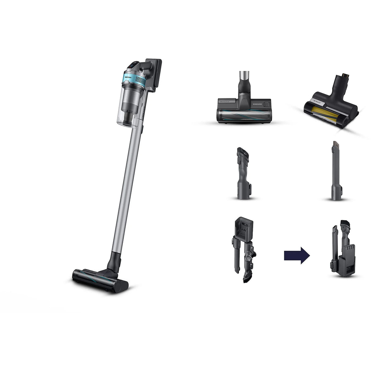 Aspirapolvere Senza Filo Samsung VS20B75AGR1/WA Jet 75E Pet 200W Senza Sacco