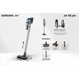 Aspirapolvere Senza Filo Samsung VS20B75AGR1/WA Jet 75E Pet 200W Senza Sacco