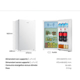 Frigorifero Hisense RR121D4AWE Sottotavolo 94 Litri Colore Bianco Classe E