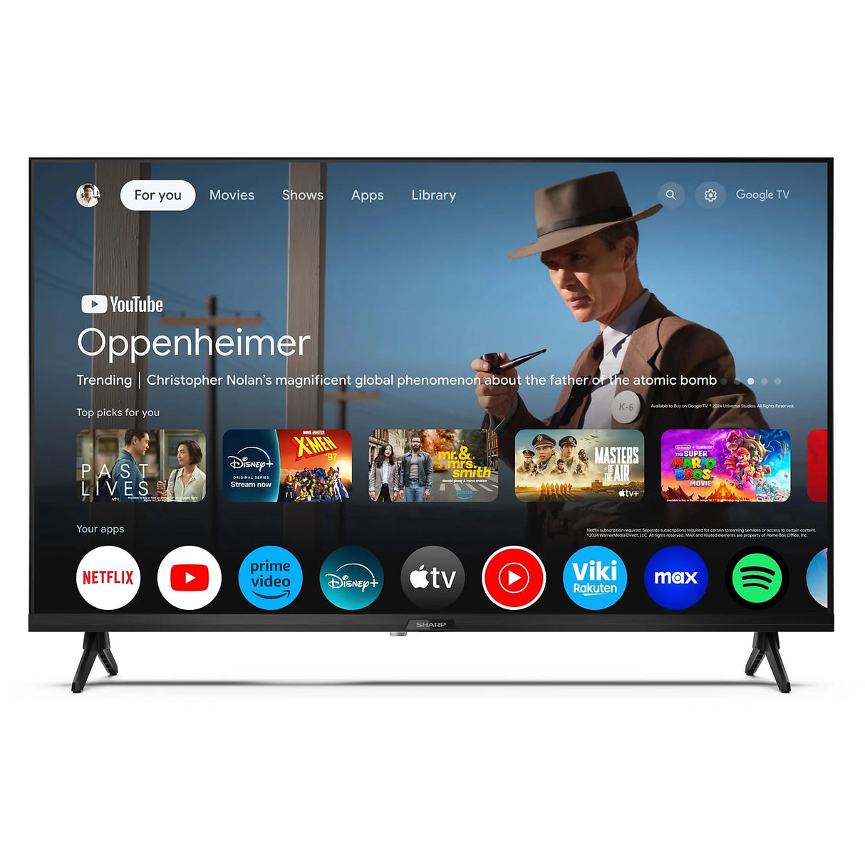 TV Sharp 32GF2265E Google TV 32" TV LED Dolby Digital