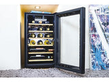 Cantinetta CANDY CWCEL 210/N 21 Bottiglie 7 Ripiani Nero/Trasparente Classe G