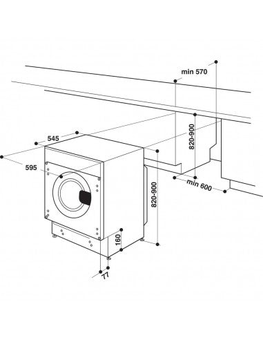 Lavatrice Whirlpool BIWMWG71483EEU Carica Frontale Incasso 7kg Classe D