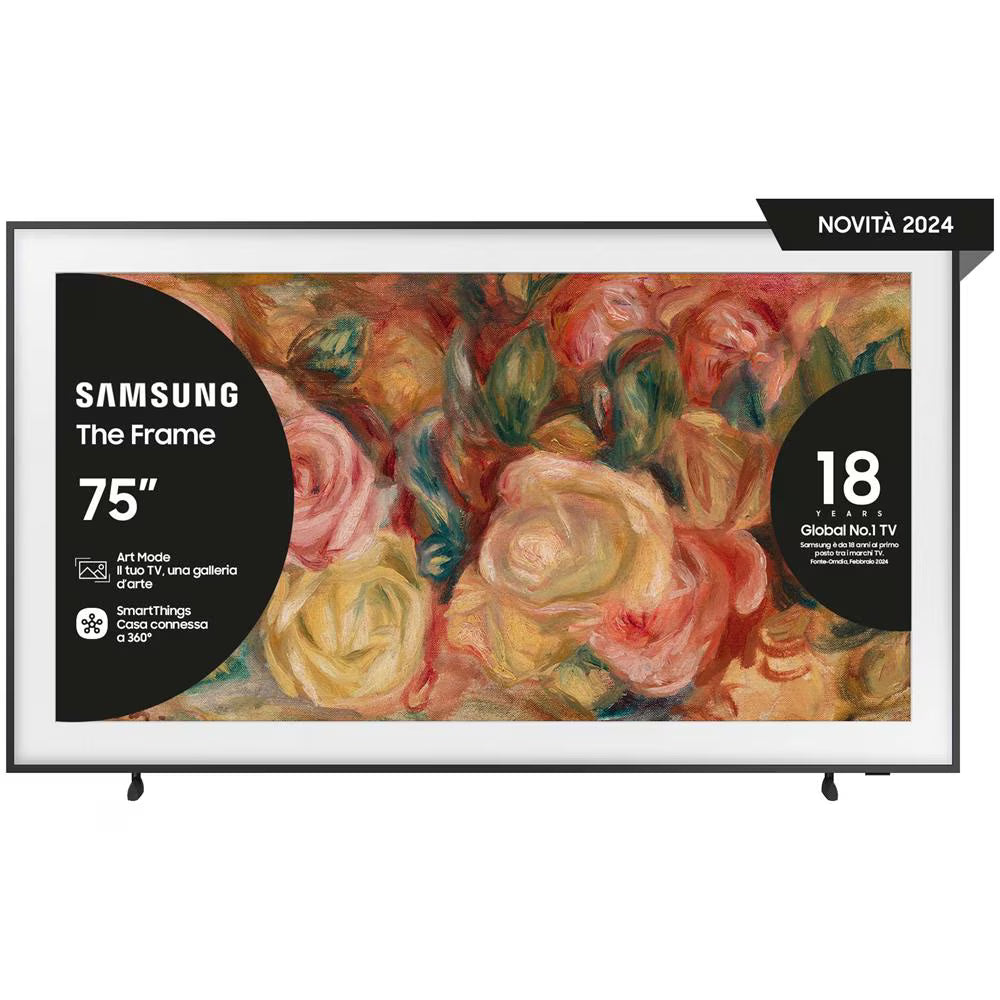 TV Samsung QE75LS03DAUXZT QLED 4K 75" The Frame Smart TV Wi-Fi Processore Quantum