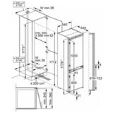 Frigorifero Electrolux ENG7TD18S Combinato Incasso Classe D 177CM Nofrost