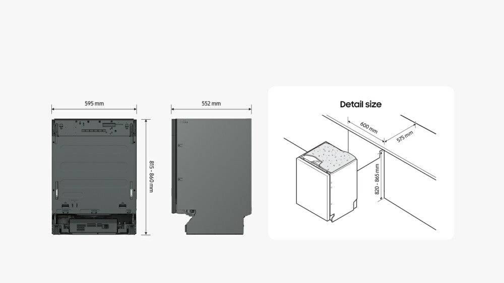 Lavastoviglie Samsung DW60BG850B00ET  da Incasso Serie 7 JetClean Classe D 14 C. 3CEST
