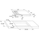 Piano Cottura A Gas Hisense GM643XF 4 Fuochi 60Cm Inox