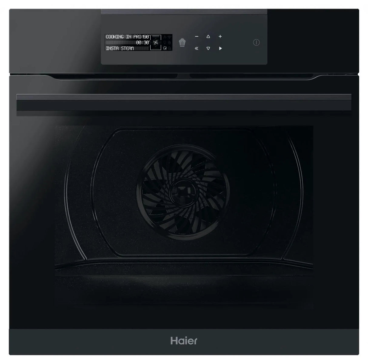Forno Elettrico da Incasso Haier HWO60SM6B9BH 70 L Ventilato Multifunzione con Grill Pirolitico 60 cm Classe A+ Nero - I-Message Series 6