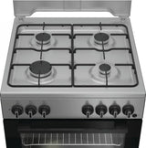 Cucina a gas Indesit I6G3PMS 60 cm inox 4 fuochi forno elettrico Classe A