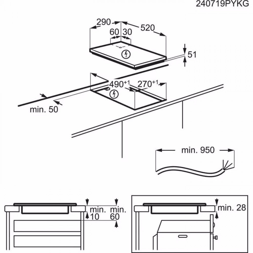 Piano Cottura Induzione Electrolux LIT30230C 30Cm 2Fuochi
