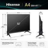 Smart TV Hisense 32A4Q 32" HD Ready VIDAA Smart OS HDR10 Classe F