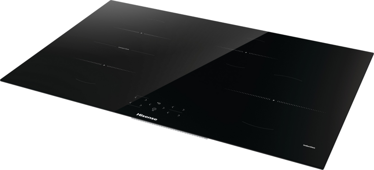 Piano cottura Hisense HI8421BSC Hi4 a induzione 80 cm – 4 zone, Connect Zone, Touch Control, Ebollizione rapida