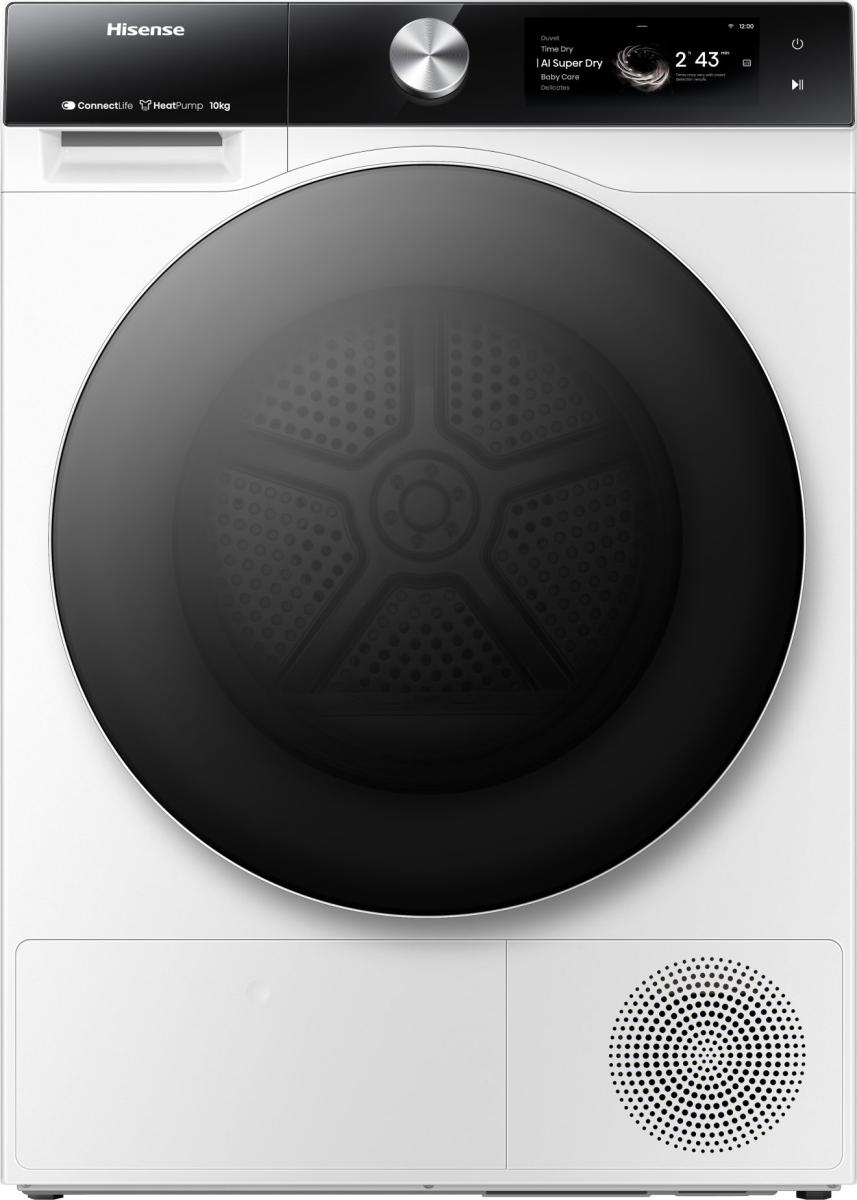 Asciugatrice Hisense 7S DH7S107BW Libera Installazione Pompa di Calore 10 Kg Classe C