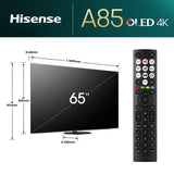 Smart TV Hisense 65A85N OLED 65" 4K 120Hz HDR Dolby Vision IQ F