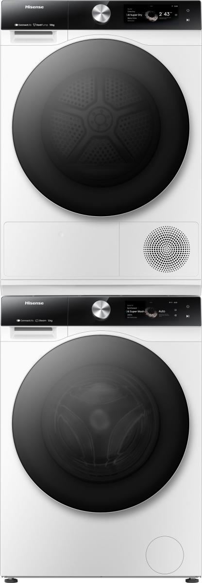 Asciugatrice Hisense 7S DH7S107BW Libera Installazione Pompa di Calore 10 Kg Classe C