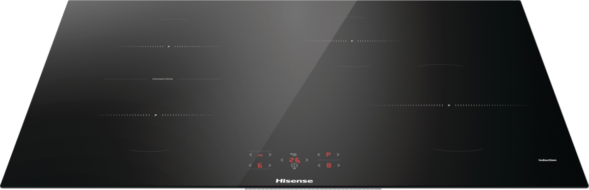 Piano cottura Hisense HI8421BSC Hi4 a induzione 80 cm – 4 zone, Connect Zone, Touch Control, Ebollizione rapida